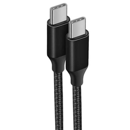 3A snabbladdning USB-C till USB-C-kabel för Samsung Galaxy A24 A23 A22 A04s A12 A13 A14 - Nylonflätad 1M Svart