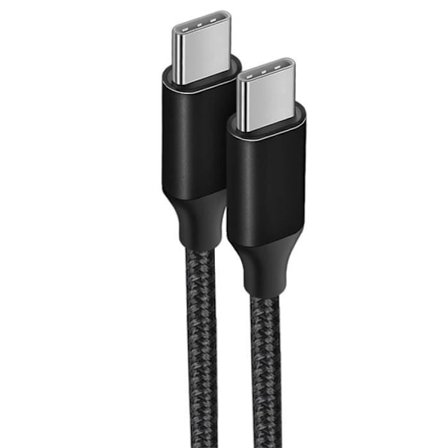 BOOLING USB-C till USB-C-kabel för iPhone 16 Pro Max - Flätad nylon 1M Svart