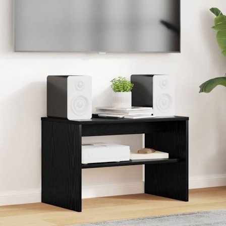 Bordskonsol - extensibel konsol Vidaxl TV-bänk Svart ek 60 x 35 x 40 cm Ingenjörsträ