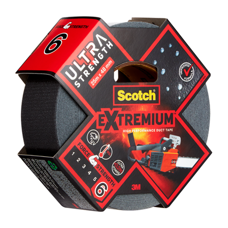 SCOTCH LERRETSTAPE EKSTREM ULTRAHØY YTELSE 25MX48MM SVART