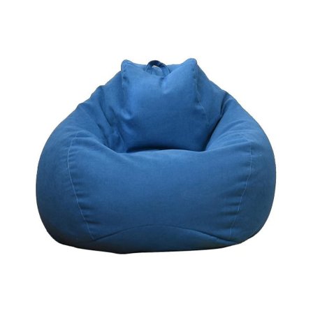 Ekstra stor Beanbag Stol Sofa Betræk Lazy Lounger Til Voksne Børn Indendørs (gratis fragt) Blå 100x120cm