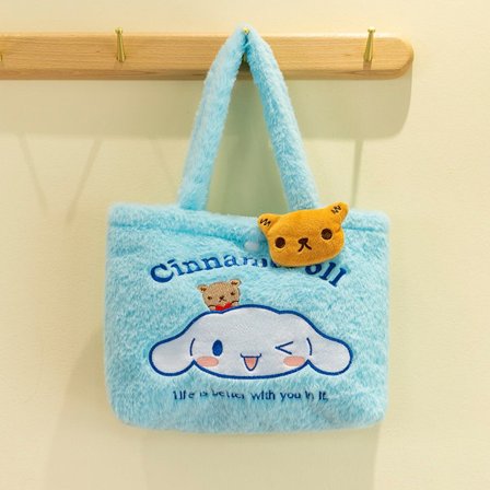 Sanrio Plysj Tote Bag - Bedårende Karakterdesign, Mykt Materiale