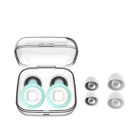 Bløde enkeltlags støjreducerende ørepropper i silikone med ørehætter