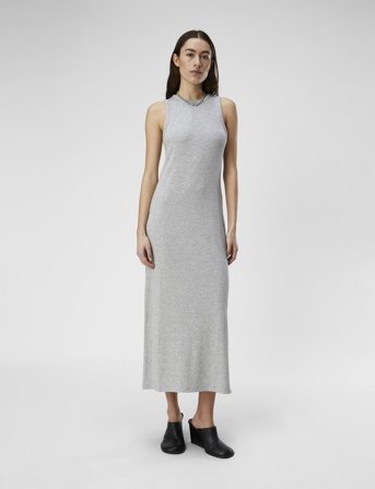 Object Objjamie S/L Long Dress Noos - Grey - S