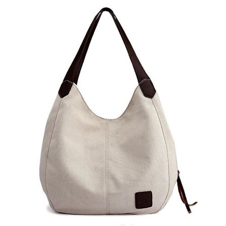 Handväska Stor Kapacitet Canvas Axelväska Casual Top-Handle Väska Daglig Användning Handväska Dam Shopping Tote Resväska Handväska bolso(som detalj 