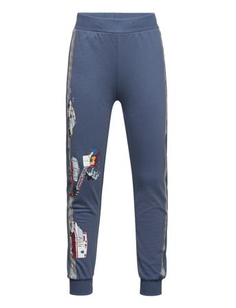 Trousers Sos Placed Joggebukser Pysjbukser Blå Lindex*Betinget Tilbud