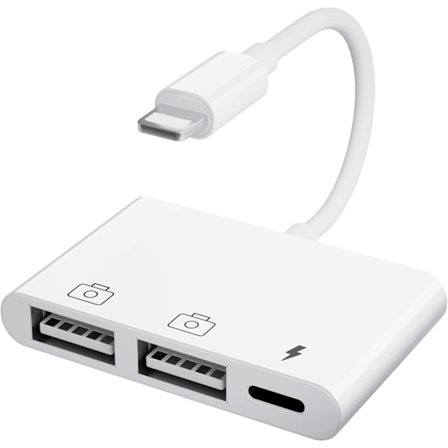iPhone USB-kameraadapter, 3 i 1 iPhone USB-adapter Lightning USB