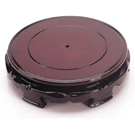 Rundt Roterende Displaystativ i Træ Vase Tekande Base Displaystativ (12cm) 10CM