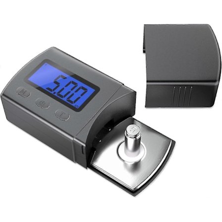 Erittäin Tarkka Mini Digitaalinen Levysoittimen Neulapainovaaka 0,01g/5,00g Sininen LCD-taustavalo Äänivarren Phono-rasialle