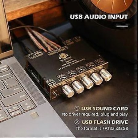 -TB21 PRO 2.1 Kanal 5.2 Stereo Bluetooth Forstærkerkort 50W+50W+100W Bruger TPA3116D2 Chip AUX Forstærker