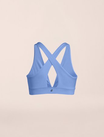 Casall V-Neck Crossback Bikini Top - Blue - 34