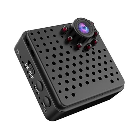 Spionkamera Mörkerseende Mini HD Wifi-kamera med Svart Kabelhållare YEMAESRE