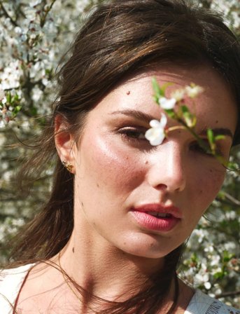 Timi of Sweden Amour - Cherry Stud Earrings Stainless Steel - Silver - ONE SIZE