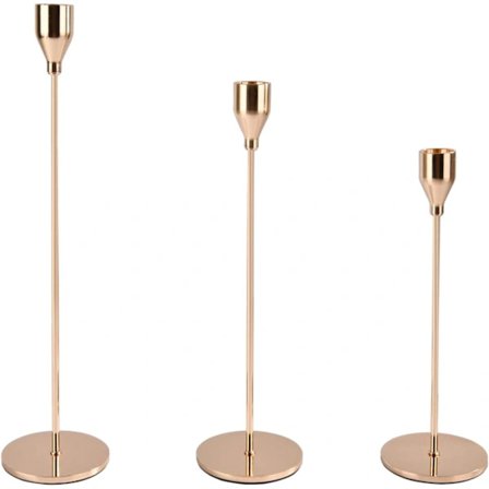 Candlesticks 3 st Olika Storlekar, 33/28/24cm Ljusstake Kandelaber Borddekoration för Alla Hjärtans Dag Jul Bröllop Jubileum Ceremoni