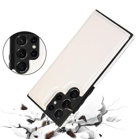 Praktiskt Skal Med Korthållare - Samsung Galaxy S22 Ultra Vit