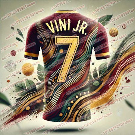 Hot Selling VINI Herre Fan Mindetrøje Sports T-shirt Klassisk Match Træning Åndbar Hurtigtørrende Sportstrøje