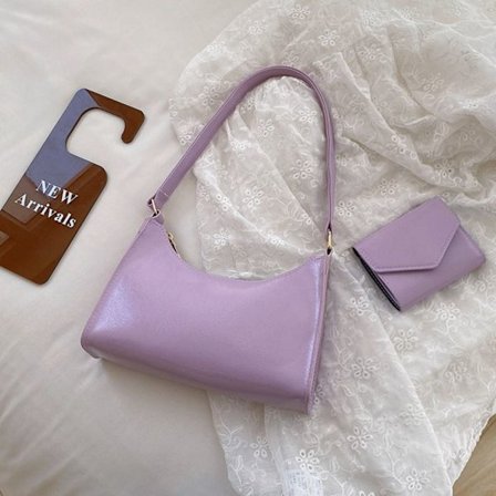 Stoffvesker Underarm Håndveske LILLA