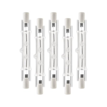5-pak R7s 118mm 300W halogenpærer, dæmpbare lineære lamper til arbejdslys [JUN]