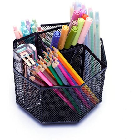 Skrivebordsorganisator/Net Skrivebordsopbevaring/Penholder/Multifunktionel 360° Roterende