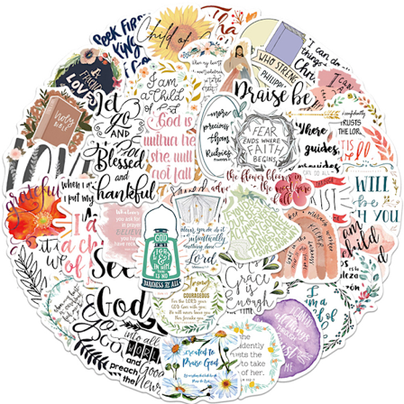 52 st kristna klistermärken med Jesus-citat