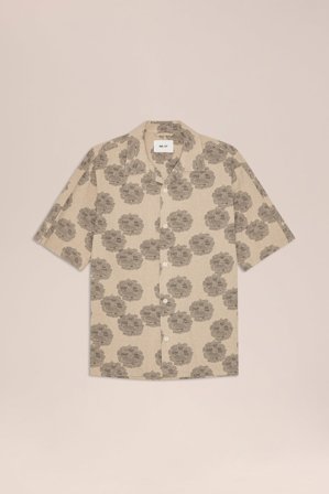 NN.07 Ole Shirt Male White Linen Blend