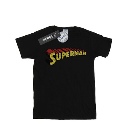 DC Comics Superman Telescopic Crackle Logo T-shirt S Svart