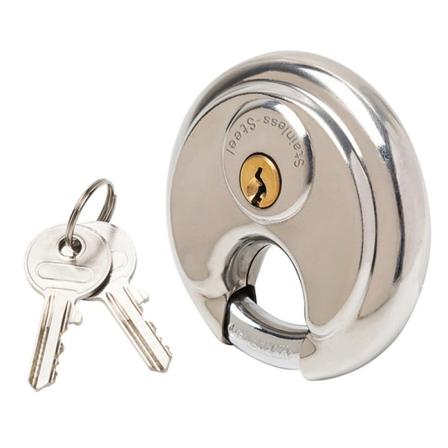 70 MM Cool Duty rustfritt stål rund skive lagring Pad Lock Padl 0nesize
