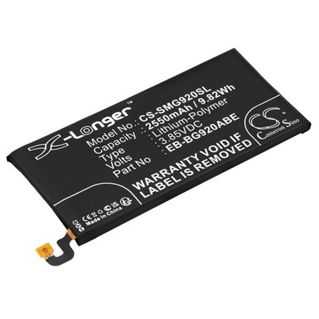Batteri till SmartPhone, Mobil för Samsung Galaxy S6, SM-G920F, SM-G920 m.fl.