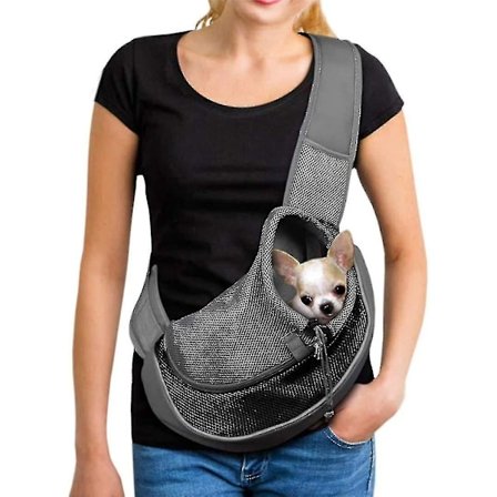 Bærbar Hundetaske Åndbar Mesh Crossbody Taske Til Hund Og Kat Hvalp Kæledyr Skuldertaske Justerbar Bæretaske Rejsetaske Til Små Kæledyr Hund