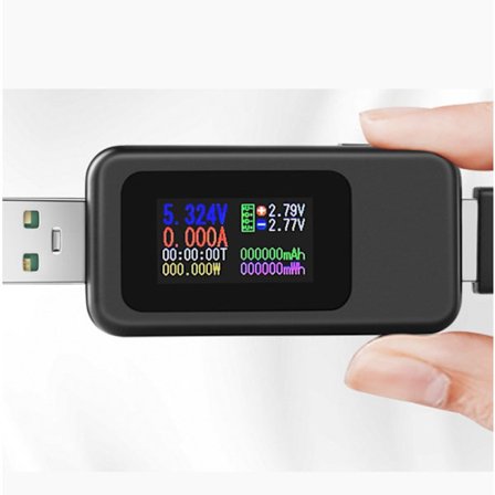 USB-C Ström- och Spänningstestare Digital Multimeter LCD USB-mätare Vol