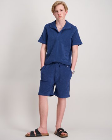 Lexington Jason Organic Cotton Terry Shorts Blauw Shorts Jongens - Kids Brand Store