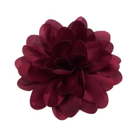 Unik Blomsterbrosje Slagstift Stilig Overdimensjonert Stoffblomst Nål for Forretningsfolk og Bryllupsfeiringer Vinrød 2 Wine Red 2