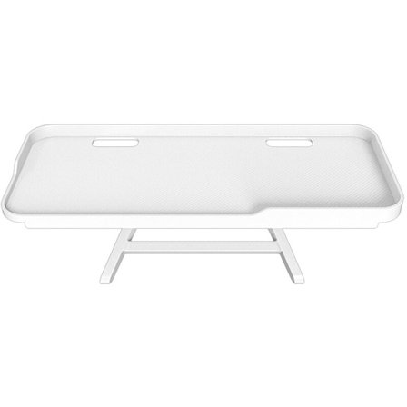 TV-toppmonteringsställ, justerbar och gängad kabelbox, för TV, medieutrustning (vit)