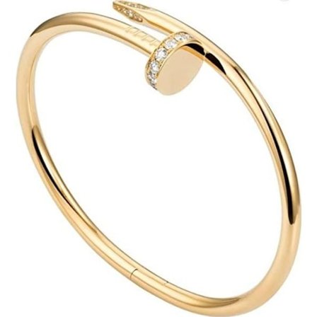 Negle armring, manchetarmbånd til kvinder i rustfrit stål, guld og sølv, 6 cm diameter