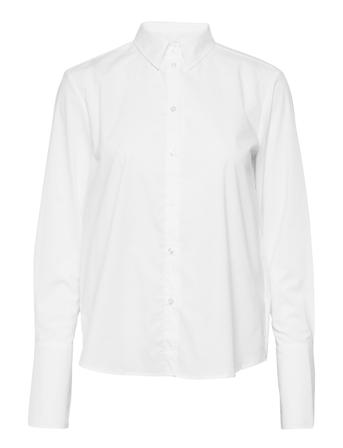 Linda Cotton Shirt Langærmet Skjorte Hvid House Of Dagmar