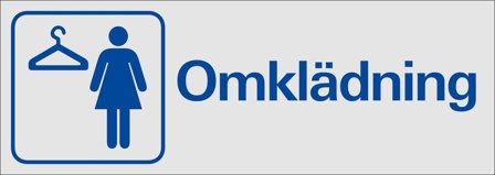 Systemtext 387350 Skylt 225 x 80 mm Dam, Skyltar