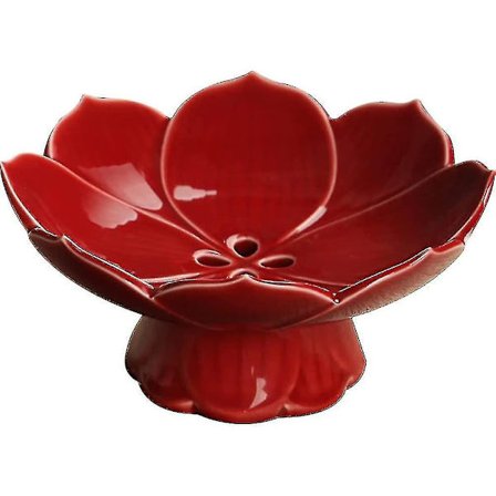 Fruktfat på fot, dekorativ kompottskål, keramisk dessertfat, serveringsfat, utstillingsstativ, lotus-avløpsfat