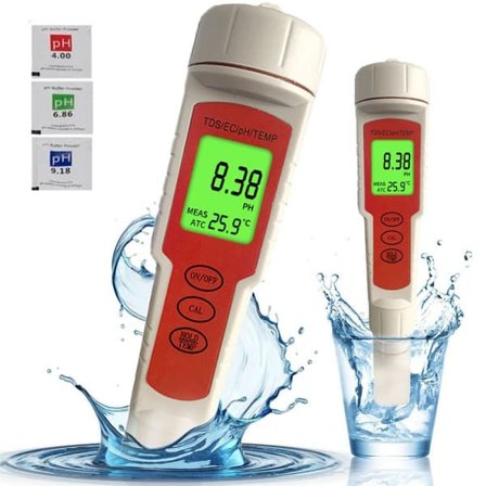 4-i-1 Digital pH-mätare för Vatten - Vattentestare