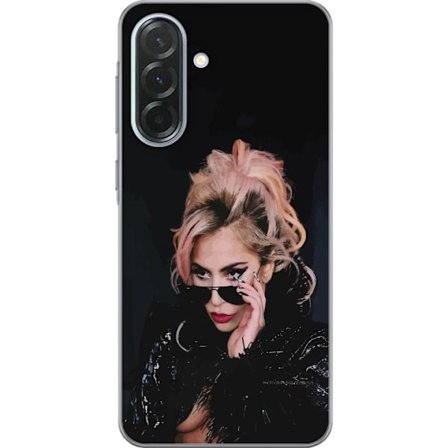 Kompatibelt Mobildeksel til Samsung Galaxy A36 Lady Gaga portrett med solbriller og dramatisk sminke i mørk glamorøs stil