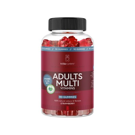 VITAYUMMY Multivitamin Voksen Jordbær 90 Gummies - Bodyman.dk