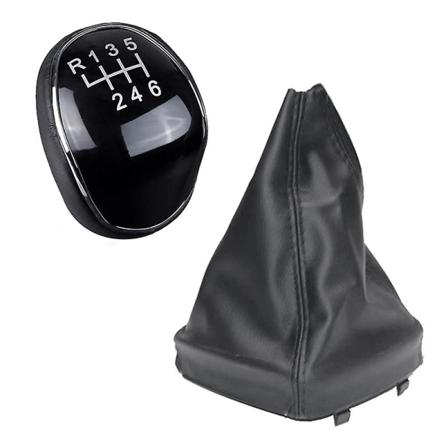 6-trinns skinn girskifte-knapp girspak støveltrekk for Mondeo IV C-max Transit Focus Mk3 Mk4
