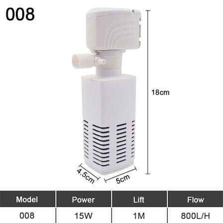 Aquarium Filter Pump Fish Tank Dränkbar Tyst