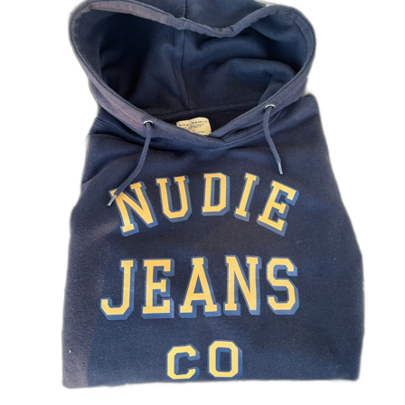 Mörkblå hoodie från Nudie Jeans Co