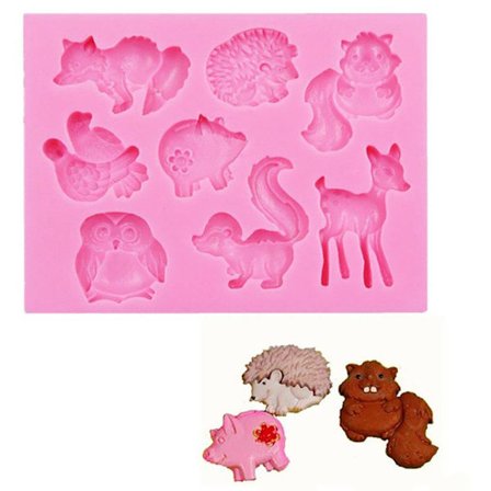 Cartoon Deer Forest Animal Fondant Cake Decorating Molds Ca