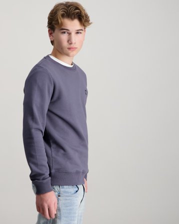 Calvin Klein MONOGRAM MINI BADGE CREWNECK Grau Pullover Jungen - Kids Brand Store