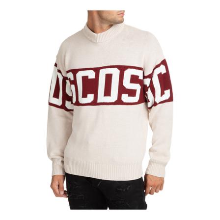 Gcds men's crew neck neckline jumper sweater pullover Band Logo inbo, Herre