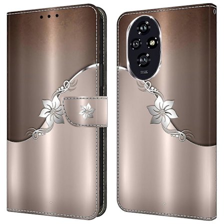 For Honor 200 5G Lompakkokotelo Magneettilukolla 3D-kuvioitu Nahkainen Puhelinkotelo