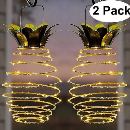 2 kpl Uusia Puutarhan Aurinkokennovaloja Ananasvalot Riippuva Ulkokoriste Vedenkestävä Seinälamppu Koristeellinen Lamppu