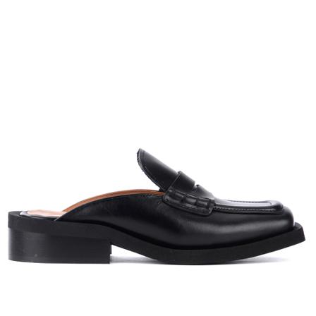 Ganni Mules Sort, Dame Loafers, Størrelse: 37 EU