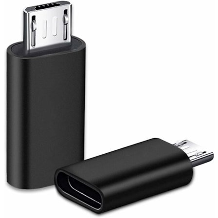 2 stycken USB C-adapter, Micro USB till USB C, USB C-adapter till Micro USB-kontakt